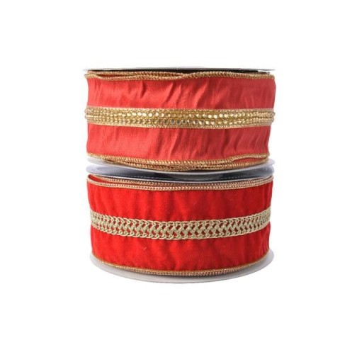 NASTRO ORGANZA 2ASS RED 1000X1